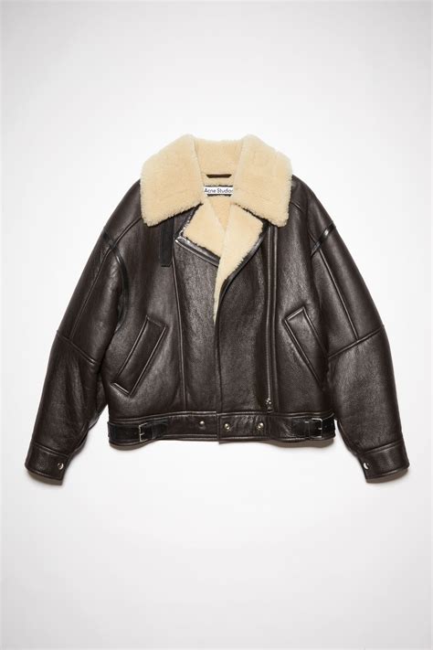 acne studios shearling jacket replica|acne studios single breasted jacket.